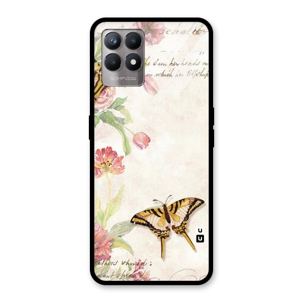 Butterfly Floral Glass Back Case for Realme 8i