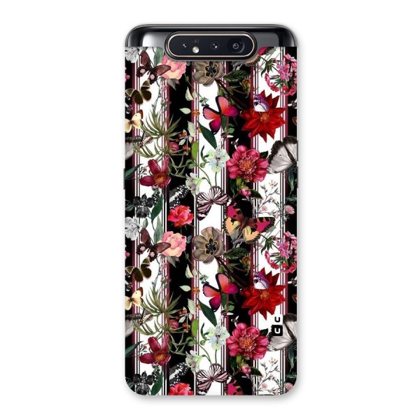 Butterfly Flowers Back Case for Galaxy A80