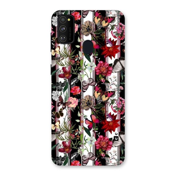 Butterfly Flowers Back Case for Galaxy M21