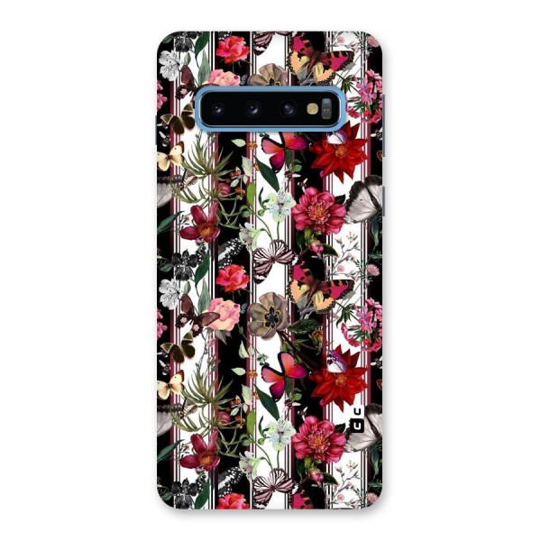 Butterfly Flowers Back Case for Galaxy S10