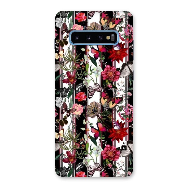 Butterfly Flowers Back Case for Galaxy S10 Plus