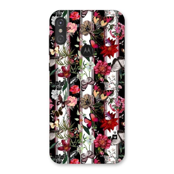 Butterfly Flowers Back Case for Motorola One Power