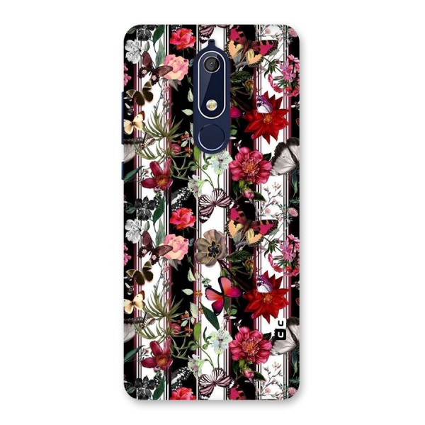 Butterfly Flowers Back Case for Nokia 5.1