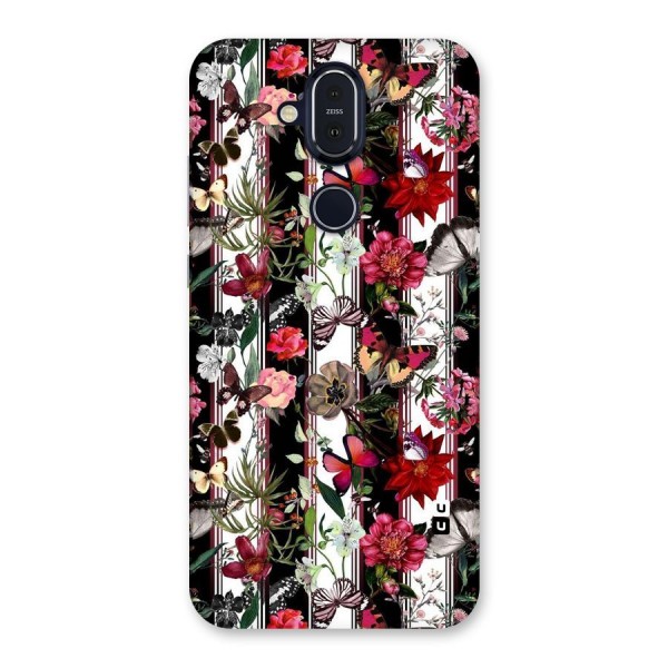 Butterfly Flowers Back Case for Nokia 8.1