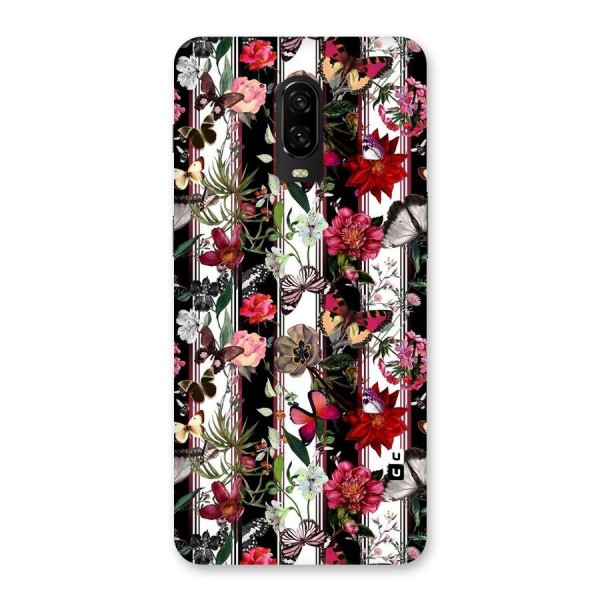 Butterfly Flowers Back Case for OnePlus 6T