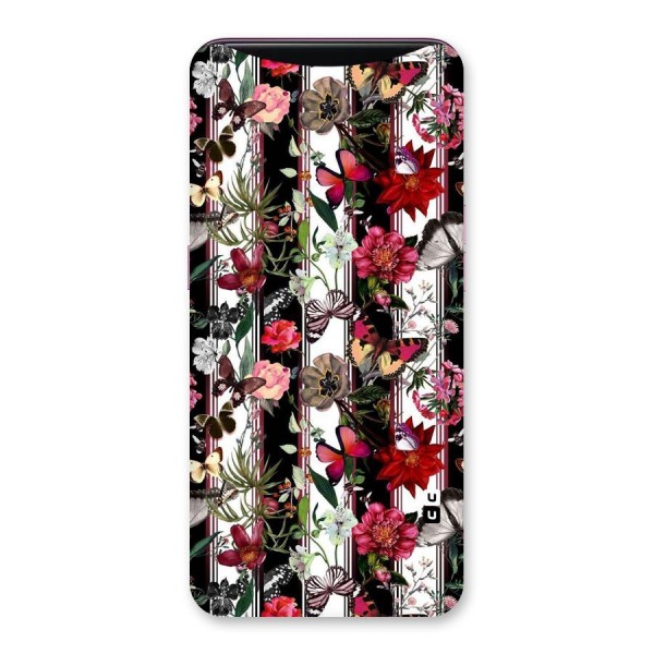 Butterfly Flowers Back Case for Oppo Find X