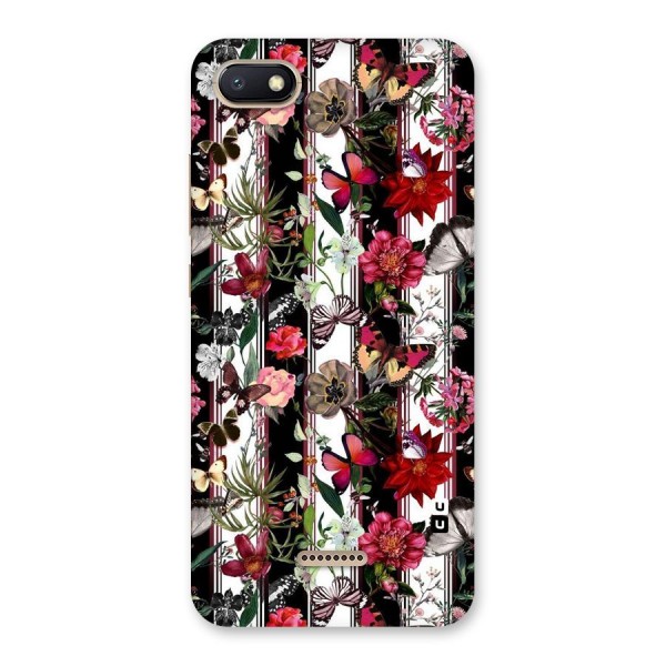 Butterfly Flowers Back Case for Redmi 6A