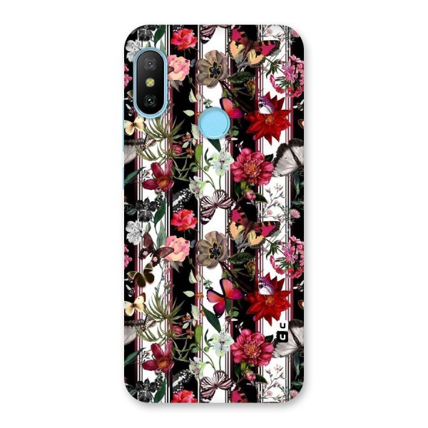 Butterfly Flowers Back Case for Redmi 6 Pro