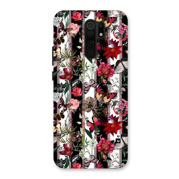 Butterfly Flowers Back Case for Redmi 9 Prime