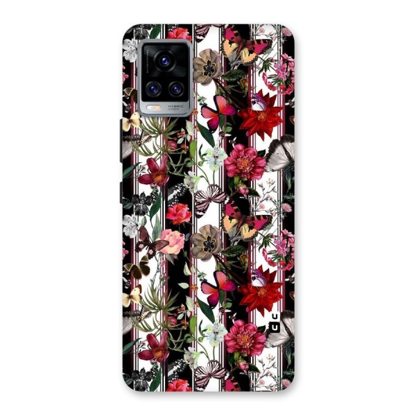 Butterfly Flowers Back Case for Vivo V20 Pro