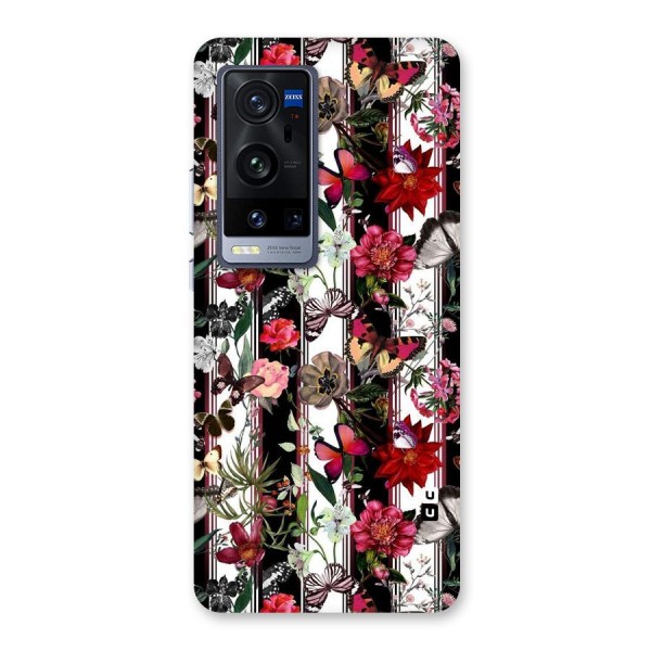 Butterfly Flowers Back Case for Vivo X60 Pro Plus