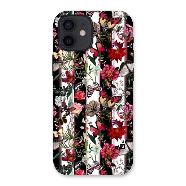 Butterfly Flowers Back Case for iPhone 12