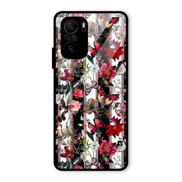 Butterfly Flowers Glass Back Case for Mi 11x