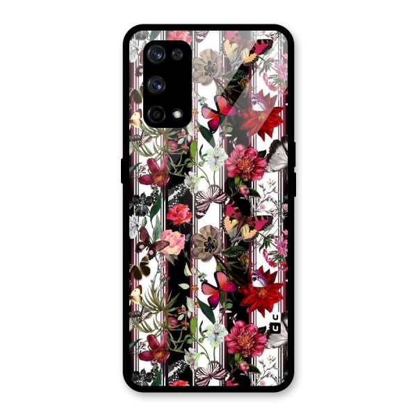 Butterfly Flowers Glass Back Case for Realme X7 Pro