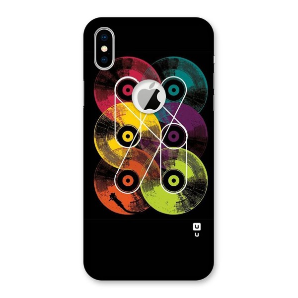 CD Tapes Back Case for iPhone XS Logo Cut