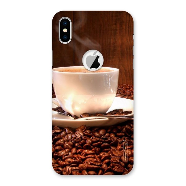 Caffeine Beans Back Case for iPhone XS Logo Cut