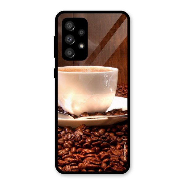 Caffeine Beans Glass Back Case for Galaxy A32