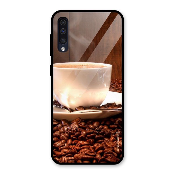 Caffeine Beans Glass Back Case for Galaxy A50s