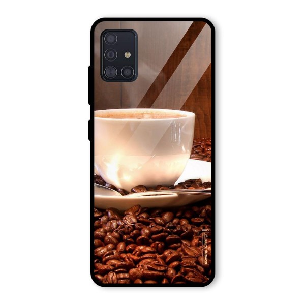 Caffeine Beans Glass Back Case for Galaxy A51