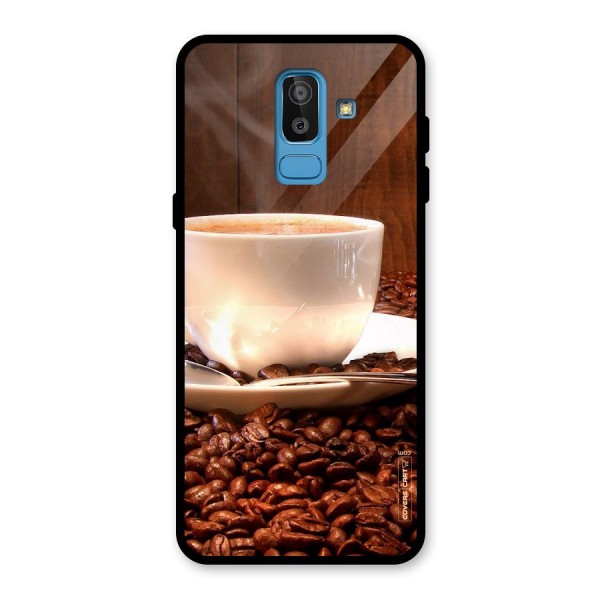 Caffeine Beans Glass Back Case for Galaxy J8