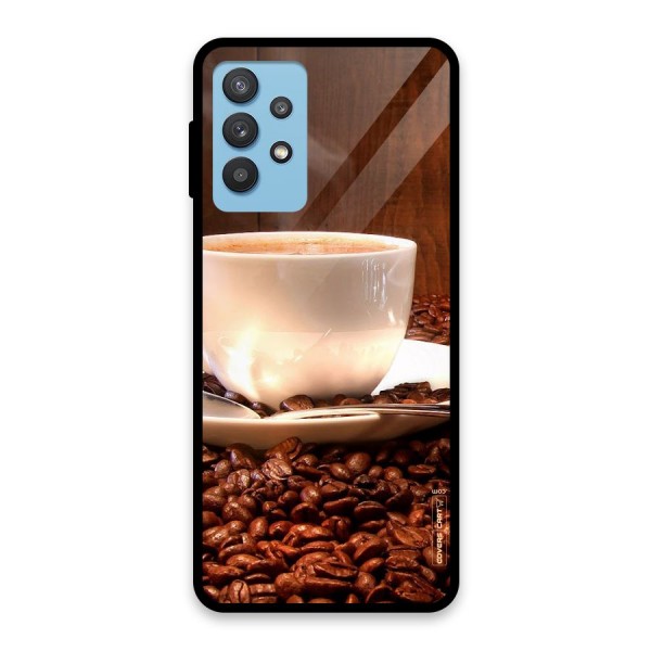 Caffeine Beans Glass Back Case for Galaxy M32 5G