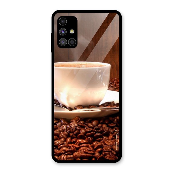 Caffeine Beans Glass Back Case for Galaxy M51