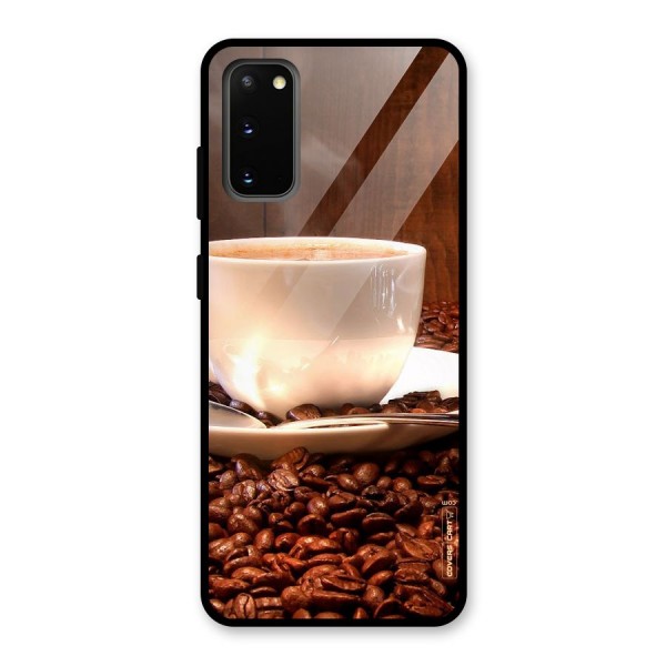 Caffeine Beans Glass Back Case for Galaxy S20