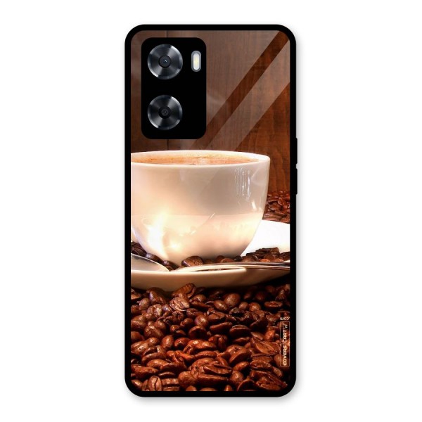 Caffeine Beans Glass Back Case for Oppo A57 2022