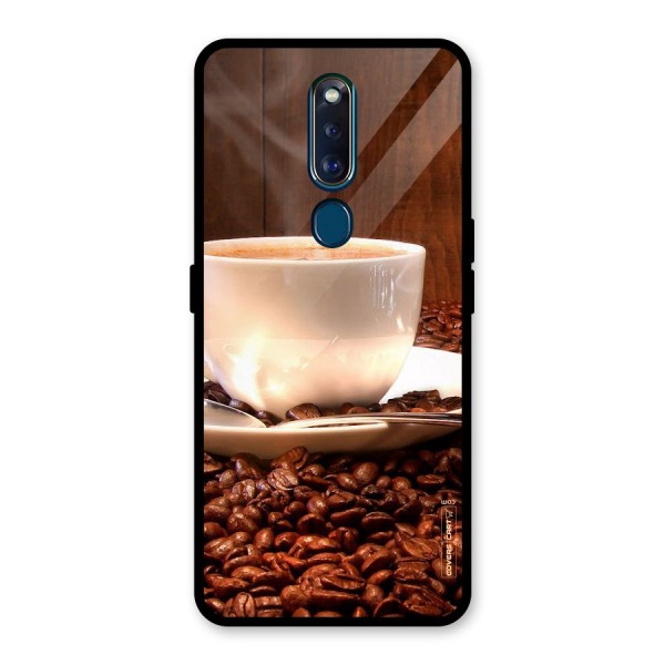 Caffeine Beans Glass Back Case for Oppo F11 Pro