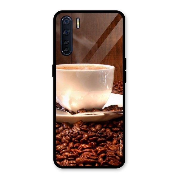 Caffeine Beans Glass Back Case for Oppo F15