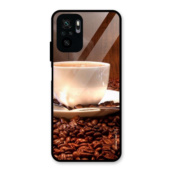 Caffeine Beans Glass Back Case for Redmi Note 10