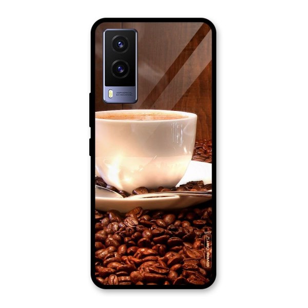 Caffeine Beans Glass Back Case for Vivo V21e 5G