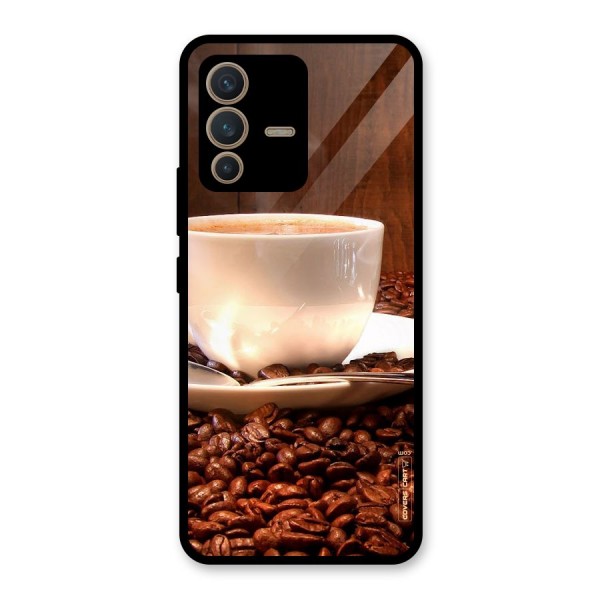 Caffeine Beans Glass Back Case for Vivo V23 5G