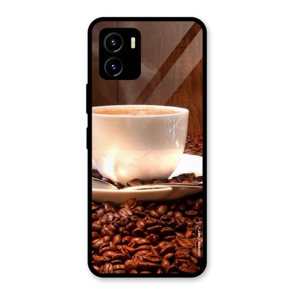 Caffeine Beans Glass Back Case for Vivo Y15s