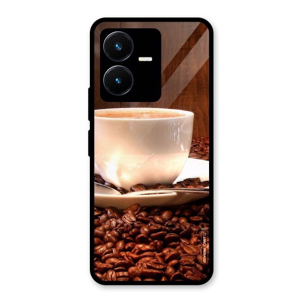 Caffeine Beans Glass Back Case for Vivo Y22