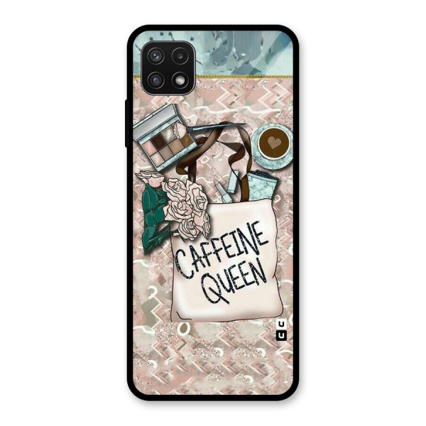 Caffeine Queen Glass Back Case for Galaxy A22 5G