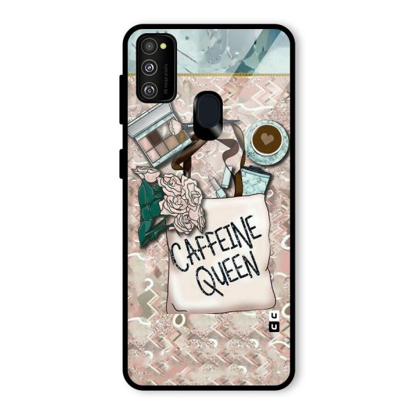 Caffeine Queen Glass Back Case for Galaxy M21