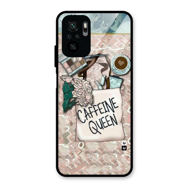 Caffeine Queen Glass Back Case for Redmi Note 10