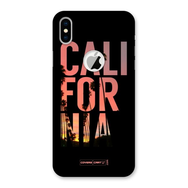 California Back Case for iPhone XS Logo Cut