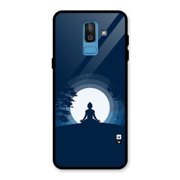 Calm Meditation Glass Back Case for Galaxy J8