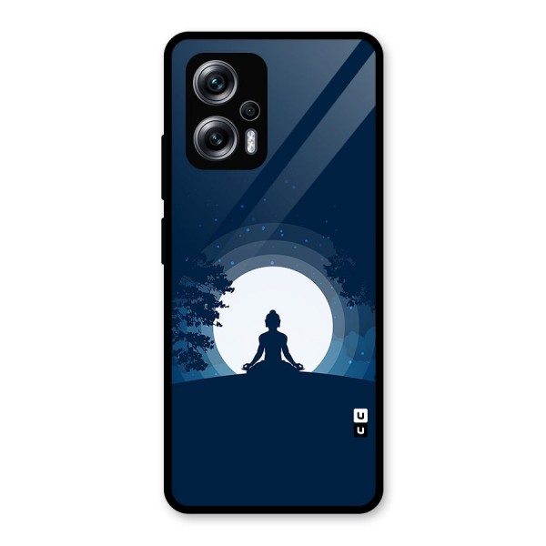 Calm Meditation Glass Back Case for Redmi K50i