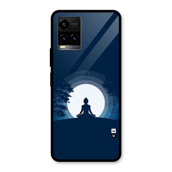 Calm Meditation Glass Back Case for Vivo Y21G