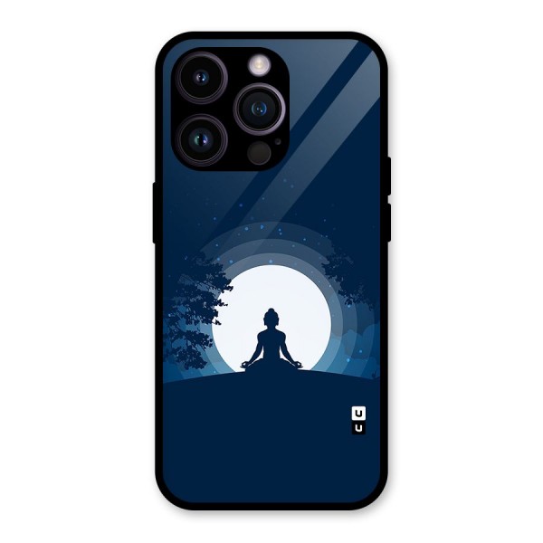 Calm Meditation Glass Back Case for iPhone 14 Pro