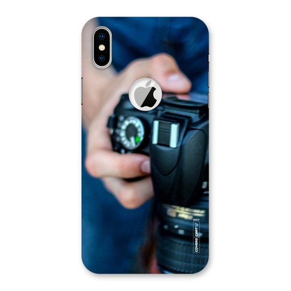 Camera Love Back Case for iPhone XS Logo Cut