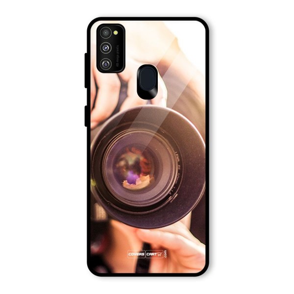 Camera Lovers Glass Back Case for Galaxy M21