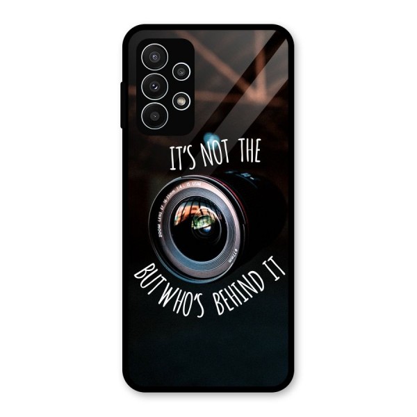 Camera Quote Glass Back Case for Galaxy A23