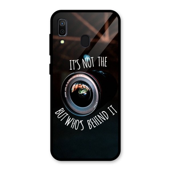 Camera Quote Glass Back Case for Galaxy A30