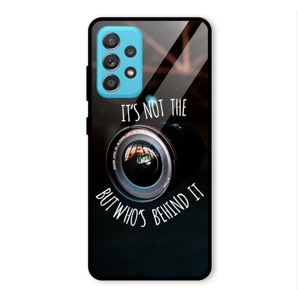 Camera Quote Glass Back Case for Galaxy A52s 5G