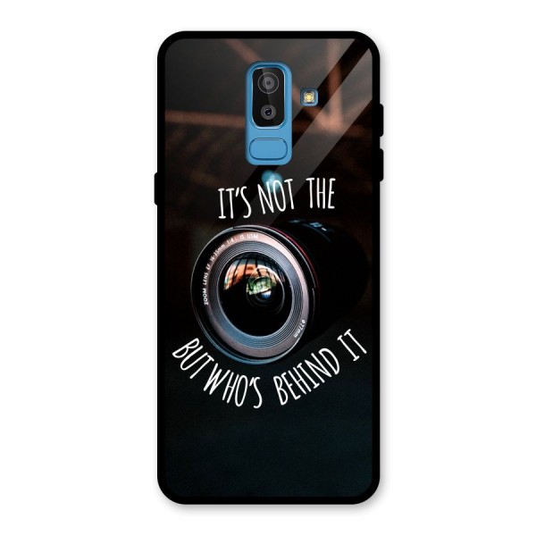 Camera Quote Glass Back Case for Galaxy J8