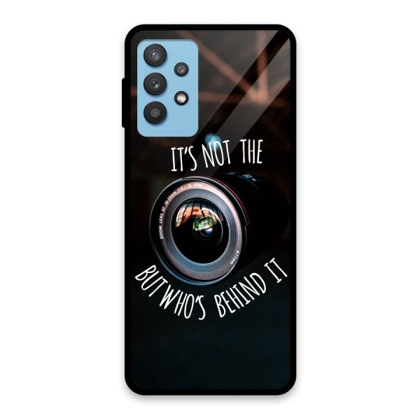 Camera Quote Glass Back Case for Galaxy M32 5G